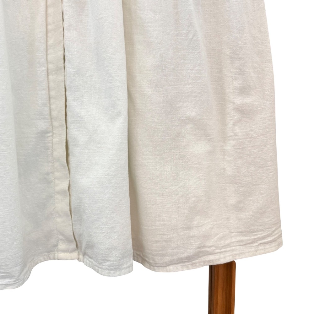 Urban Outfitters White Cotton Button Down Tie Strap Tiered Midi Dress Womens S - Picture 14 of 16